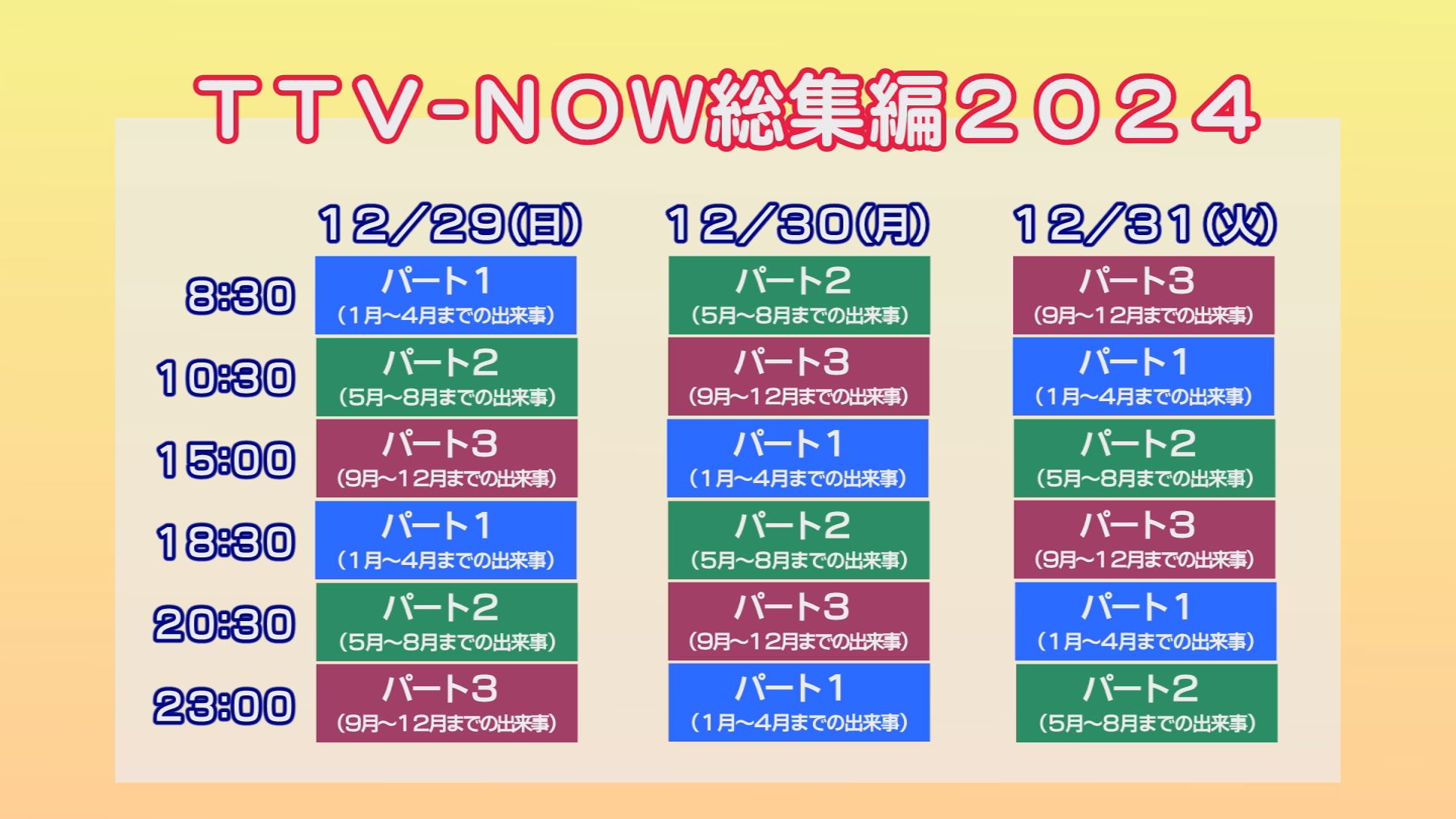 ＴＴＶ-ＮＯＷ総集編２０２４